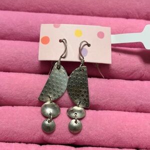 Sterling Silver Geometric Dangle Earrings